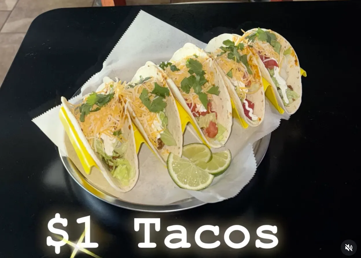 A plate of dollar tacos served on Tuesday.